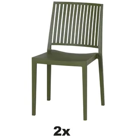 Siena Garden Stapelstuhl-Set Lane 2-teilig Olive