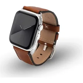 JT Berlin Watchband Charlie Apple Watch Ultra/42/44/45mm braun Edelstahl M 10837 Intelligentes tragbares Accessoire Band Echtes Leder