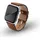 JT Berlin Watchband Charlie Apple Watch Ultra/42/44/45mm braun Edelstahl M 10837 Intelligentes tragbares Accessoire Band Echtes Leder