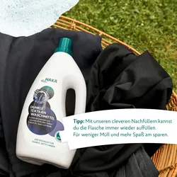 HAKA Dunkle Textilien Waschmittel 1l Flüssigwaschmittel für Jeans, dunkle Wäsche
