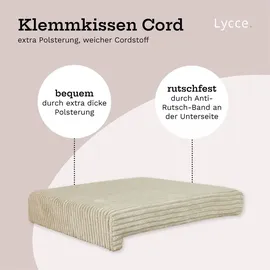 lycce Klemmkissen 1 Leiste Cordstoff extra Polsterung