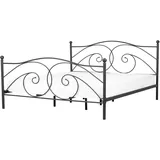 Beliani Metallbett Schwarz Metall, 140x200 cm