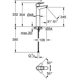Grohe Bauloop Einhandmischer Chrom