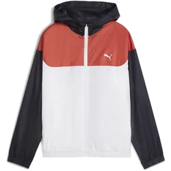 Windbreaker PUMA "Windjacke mit Meshfutter Jugendliche", Kinder, Gr. 140, weiß, Obermaterial: 100% Polyester; Futter: 100% Polyester, Langarm, Jacken