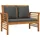 vidaXL Garten-Lounge-Set 2-tlg. braun