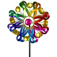 Formano Buntes Windrad Blume Garten Metall Windspiel Windmühle 122