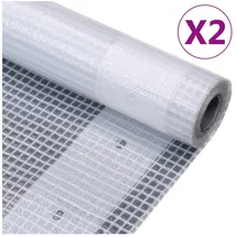 vidaXL Gitter-Abdeckplanen 400 x 400 cm Weiß