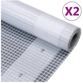 vidaXL Gitter-Abdeckplanen 400 x 400 cm Weiß