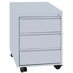 STEELBOXX Büro Rollcontainer Bürocontainer 3 Schubladen Lichtgrau Maße: 55x40x59cm 505150X