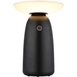 GLOBO 36625S Solarleuchte Aluminium schwarz matt, LED USB-C IP54 Touch-Dimmer 22,5 cm