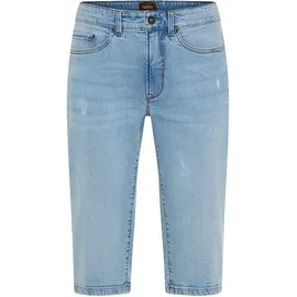 man's world plus "Große Größen", Herren, Gr. 54, N-Gr, blau (light blau used), Denim/Jeans, Obermaterial: 98% Baumwolle, 2% Elasthan, Destroyed-Effekte, unifarben, regular fit kniefrei, Jeans, gerade geschnittenes Bein, normale Leibhöhe, Regular-Fit