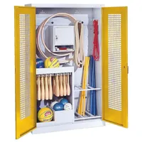 C+P Sportgeräteschrank mit Lochblech-Flügeltüren (Typ 1), HxBxT 195x120x50 cm,