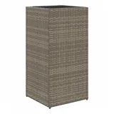 vidaXL Pflanzkübel Grau 40x40x80 cm Poly Rattan