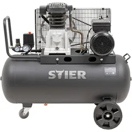 Stier Kompressor LKT 880-10-90, 3000 W, max. Druck 10 bar, 90 Liter Tank, 81 kg, geeignet für Anwendungen mit hohem Luftbedarf, Reifenwechsel, Bau...