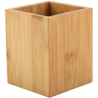 Bambus Stifthalter Holz Bleistift Schreibtisch Organizer Zubehör für Home Office Natürliche Bambusfarbe