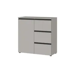 uno Sideboard  Beta , grau , Maße (cm): B: 90 H: 91 T: 41.0