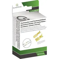 Quadrios 1908C186 Quetschverbinder-Sortiment 1.50 mm2 2.50 mm2 Messing, Transparent 100 Teile