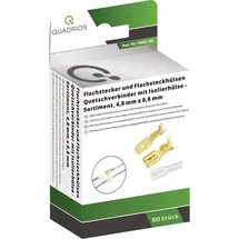 Quadrios 1908C186 Quetschverbinder-Sortiment 1.50 mm2 2.50 mm2 Messing, Transparent 100 Teile