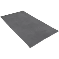 Strandtuch VOSSEN "Beach Club", grau (flanell), B:100cm L:180cm, Frotteevelours, Obermaterial: 100% Baumwolle, Handtücher (Packung), Badetuch, Uni Farben, mit Schriftzug