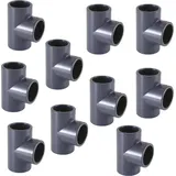 Powerhaus24 10er PVC T-Stück 90 Grad D 50 mm