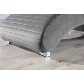 Fun Möbel Relaxliege 200 x 80 x 100 cm Grau