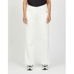 Weite Jeans GANG "GANG Jeans Wide Fit 94CARLOTTA", Damen, Gr. 30, Normalgrößen, weiß (weiß denim), 81% Baumwolle, 17% Polyester, 2% Elasthan, Jeans