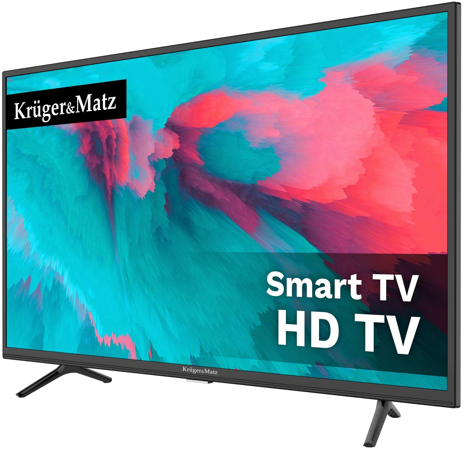 Krüger&Matz KM0232-S6, 81,82 cm (32 Zoll) LED LCD Fernseher (HD Smart DVB-T2 / S2 H.265 60 Hz, USB Media) Modelljahr 2023 [Energieeffizienzklasse: E], schwarz