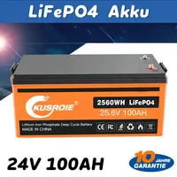 24V 100AH Lithium Batterie LiFePO4 100A BMS für Wohnmobil Solaranlage Boot