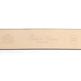 Anthoni Crown Herrengürtel Leder schwarz 100 cm