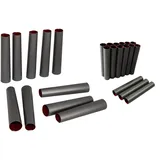 rukauf Schaumrollen-Formen Set 15 Stück klein (8 cm x 1,3cm) + 10 Stück 11,3cm Antihaft-beschichtet Teflon Traditionelle Backform Schillerlockenform Gerade Röhrchen Spritztüllen Sahnerollen