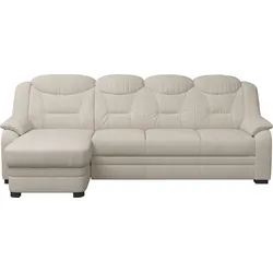 Ecksofa COTTA "Marcus L-Form", beige, B:257cm H:99cm T:162cm, 100% Polyester, Sofas, Bequemes Ecksofa in klassischem Design mit hoher Rückenlehne