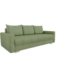Panda Möbel 3-Sitzer-Schlafsofa, Grün, Holz, 92.5x79x230 cm, Wohnzimmer, Sofas & Couches, Schlafsofas