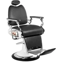 Activeshp Moto Style Friseurstuhl Friseursessel Barberstuhl Bedienungsstuhl Friseureinrichtung Schwarz | 360 Grad drehbar | höhenverstellbar mit hydraulikpumpen |