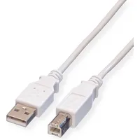 Value USB 2.0 Kabel, Typ A-B weiß, 4,5 m
