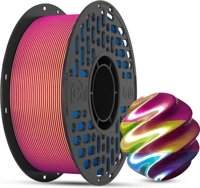 CAILAB 3D-Drucker Filament PLA Silk Dreifarbig - Lila&Blau&Gelb