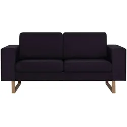 vidaXL 2-Sitzer-Sofa Stoff Schwarz