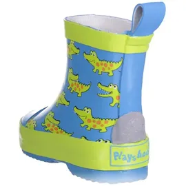 Playshoes Halbschaft-Gummistiefel Krokodil Blau 25