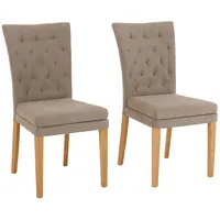 Home Affaire Colorado 2 St. Luxus-Microfaser mittelbraun/eiche