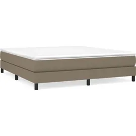 vidaXL Boxspringbett mit Matratze Taupe 180x200 cm Stoff