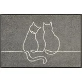 Wash+Dry Lovetails 50 x 75 cm Grau/Weiß