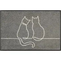 Wash+Dry Lovetails 50 x 75 cm Grau/Weiß