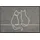 Wash+Dry Lovetails 50 x 75 cm Grau/Weiß