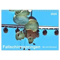Calvendo Fallschirmspringen - Mut und Abenteuer (Wandkalender 2026 DIN