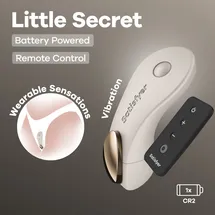 Satisfyer Little Secret | batteriebetrieben Fern bedienung, grau