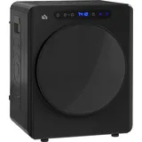 HOMCOM Mini Ablufttrockner 4 kg Wäschetrockner mit Desinfektion, 6 Programmen, 1000W wandmontierbar Trockner mit Touch-Screen, 3 Temperaturen und Timer, für Wohnmobile, Haus, Schwarz   Aosom