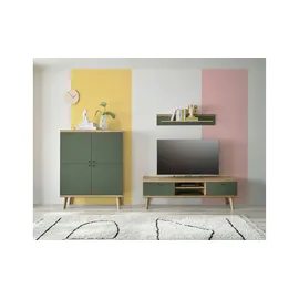 Möbel Kraft Wandboard 107 x 20 x 19 cm Eiche, Salbei