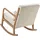 Beliani Schaukelsessel SKOVDE Stoff 66 x 82 x 79 cm Beige mit Kissen