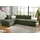 Jockenhöfer GRUPPE Madrid L-Form, drehbares Dauerschlafsofa, Federkern", 306x106 cm Cord Ottomane beidseitig grün grün