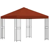 vidaXL Pavillon 3 x 3 m inkl. 4 Seitenteile Terrakotta