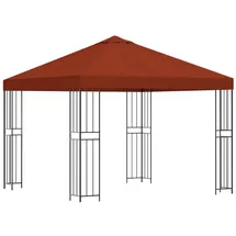 vidaXL Pavillon 3 x 3 m inkl. 4 Seitenteile Terrakotta